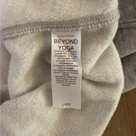 Beyond Yoga LuxeFleece Oversized Crewneck Sweatshirt Grey Sz L NF7947 Womens EUC - Picture 10 of 12